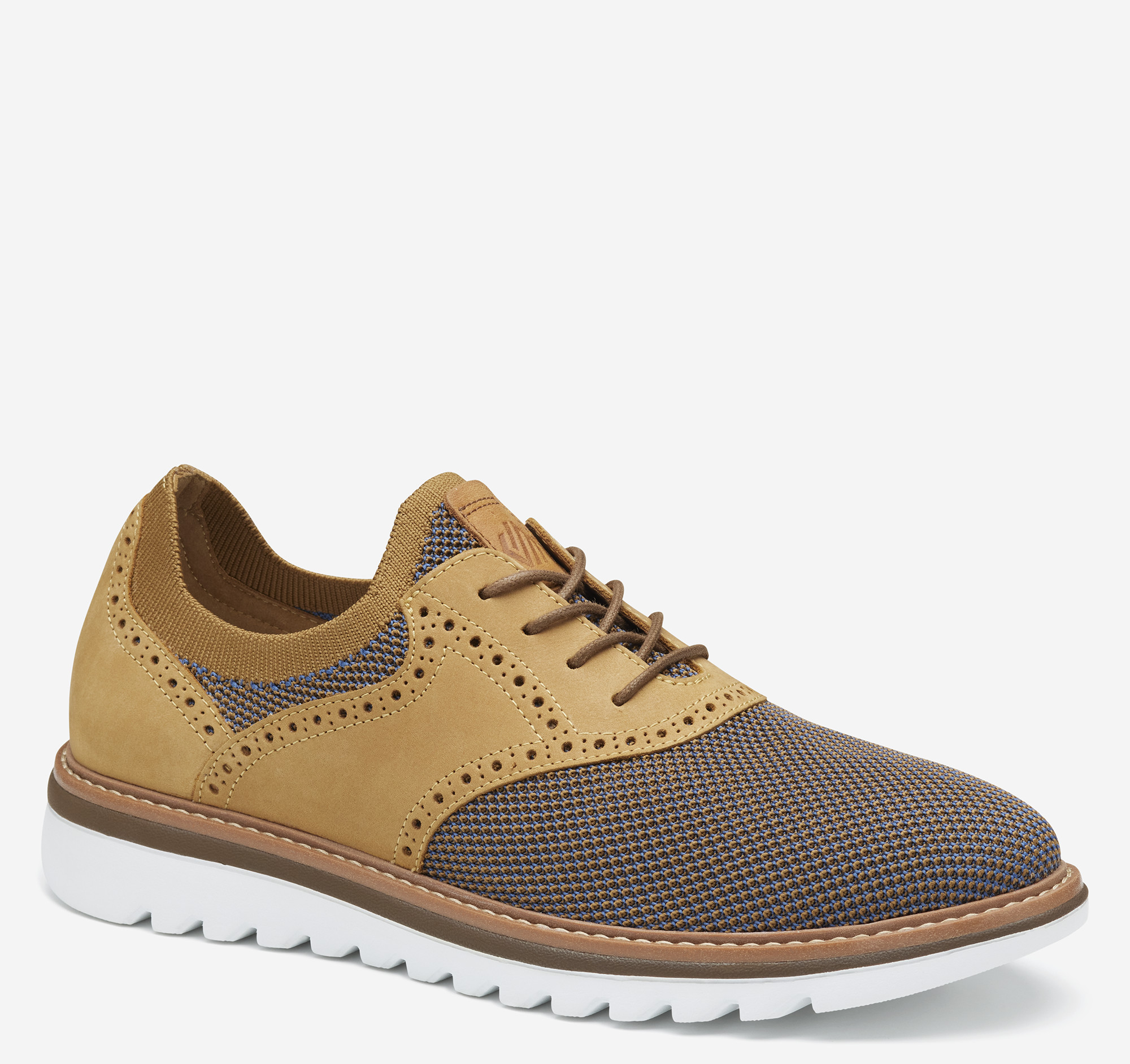 Johnston & Murphy Men's Braydon Knit Saddle - Tan Multi Knit/Tan Full Grain - Size 10 - M