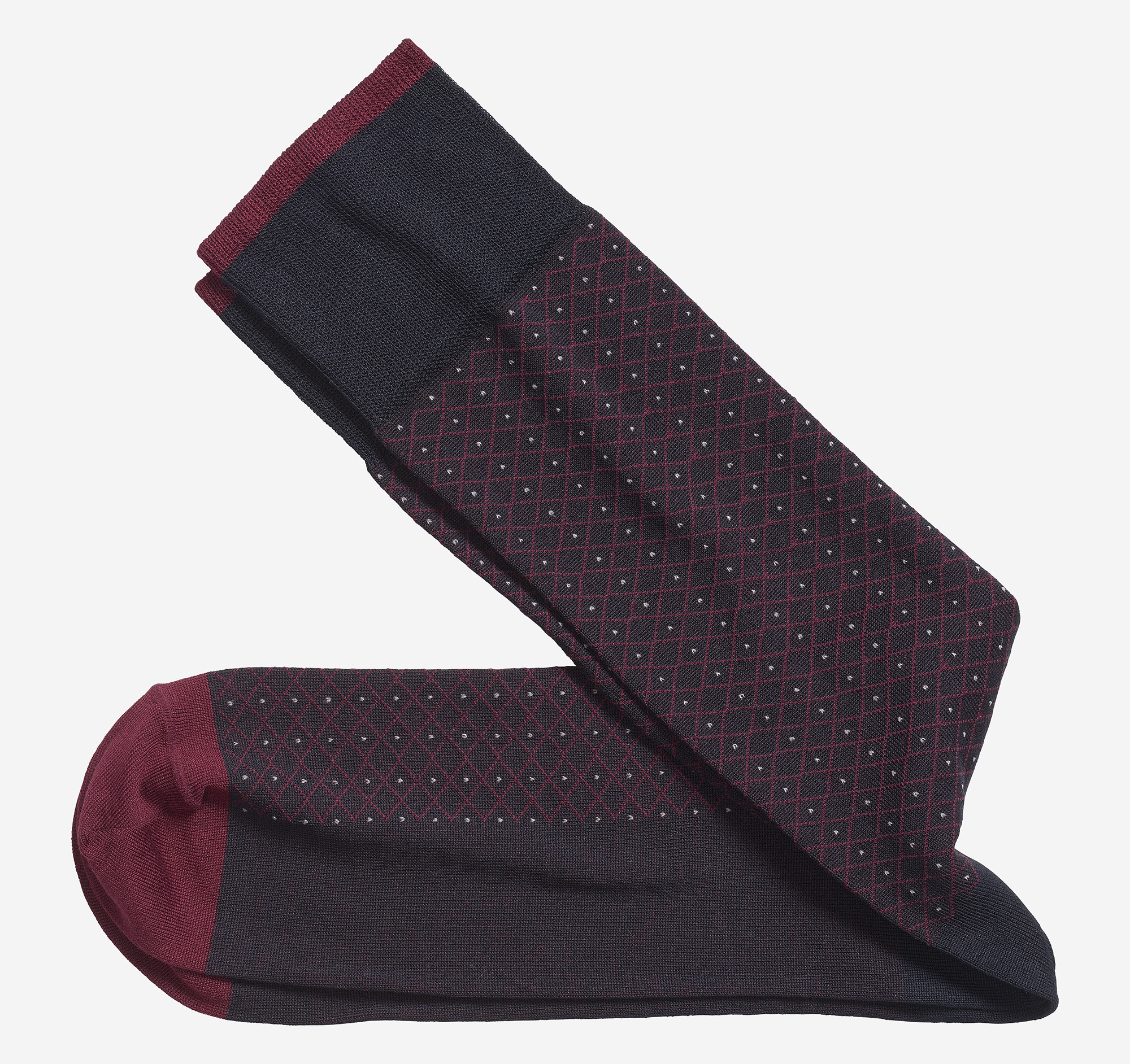 Image of Johnston & Murphy Diamond Grid Socks