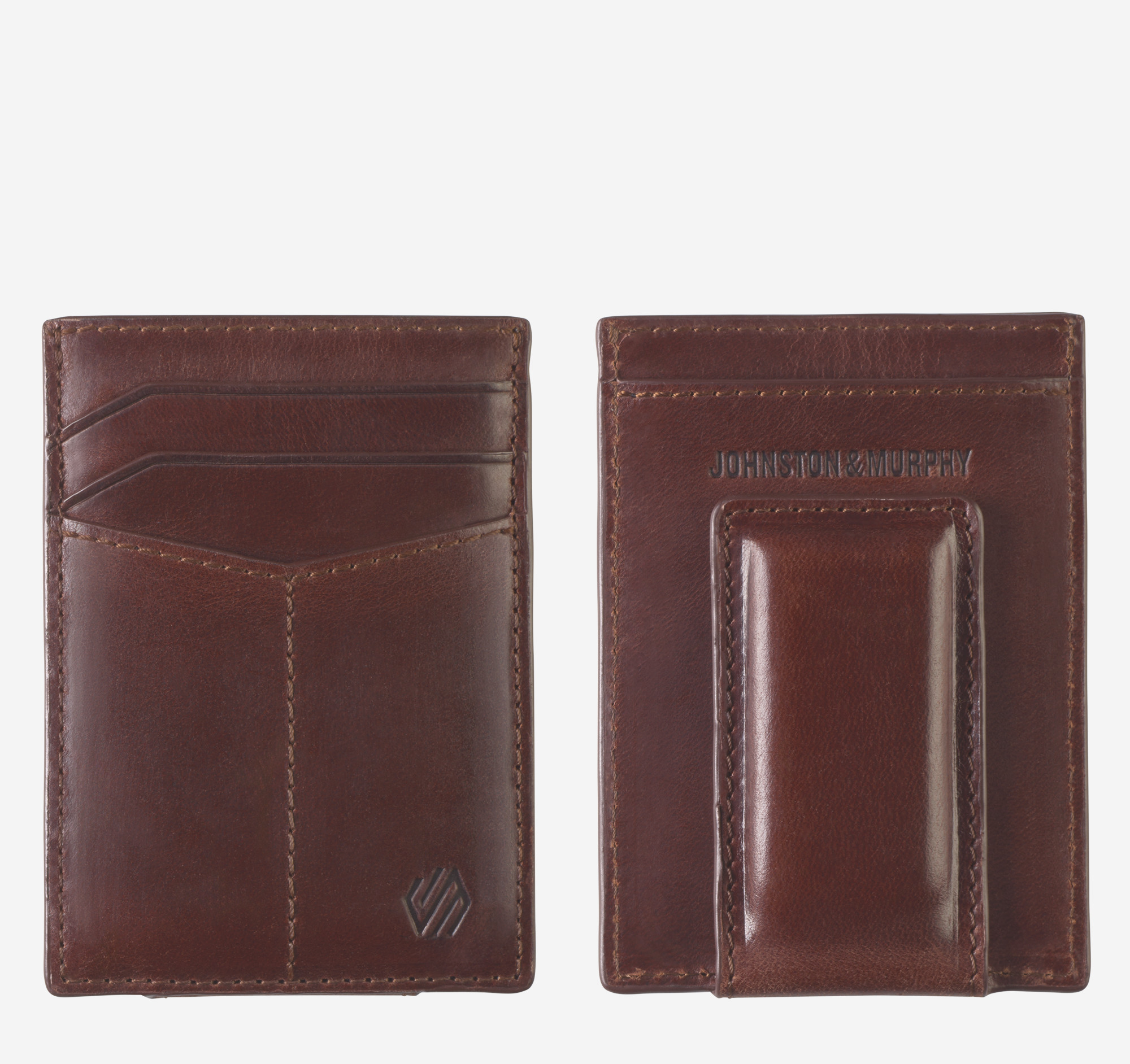 Johnston & Murphy Men's Grant Front-Pocket Wallet - Mahogany - Size EACH