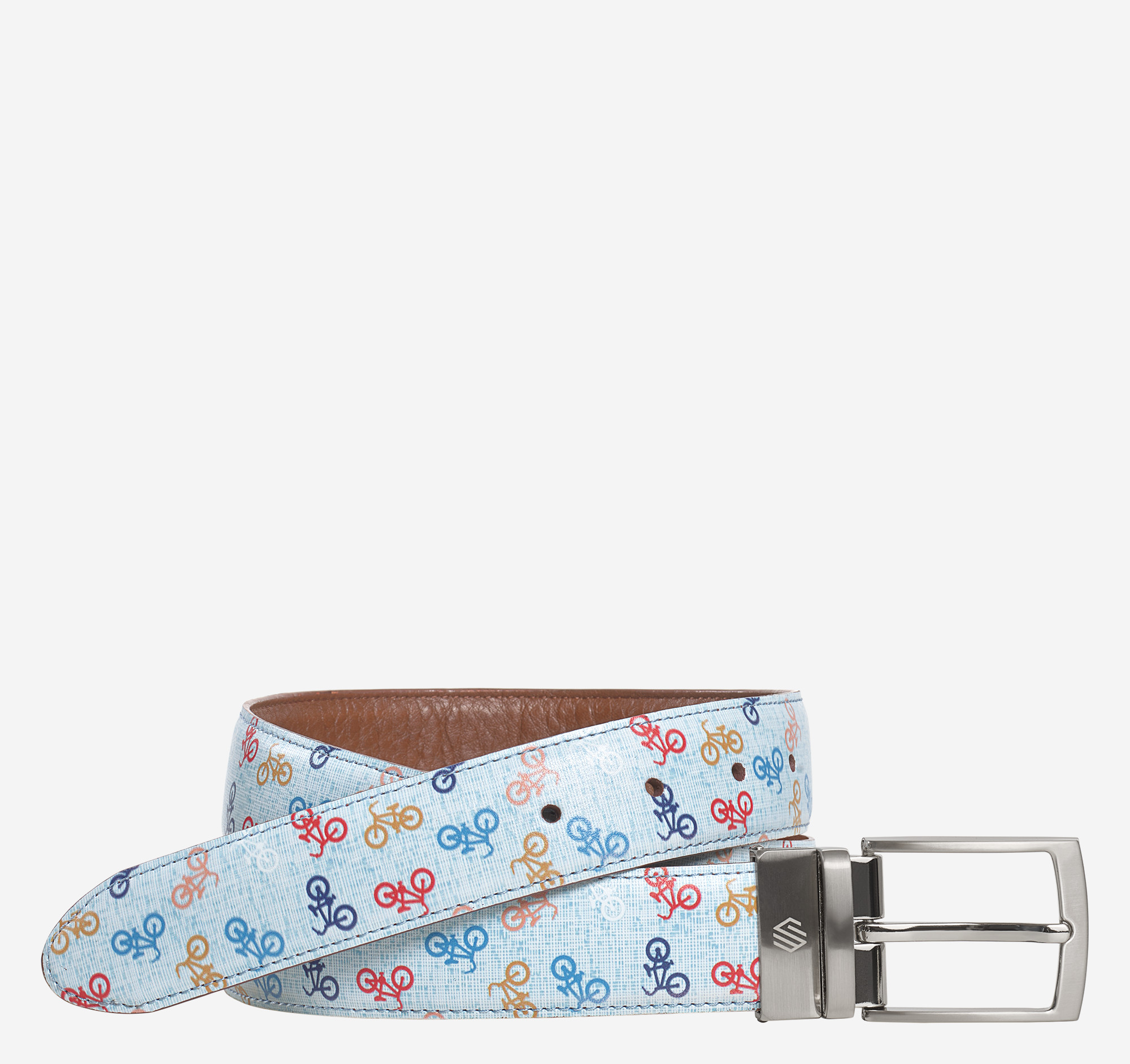 Reversible Printed Leather Belt image number null