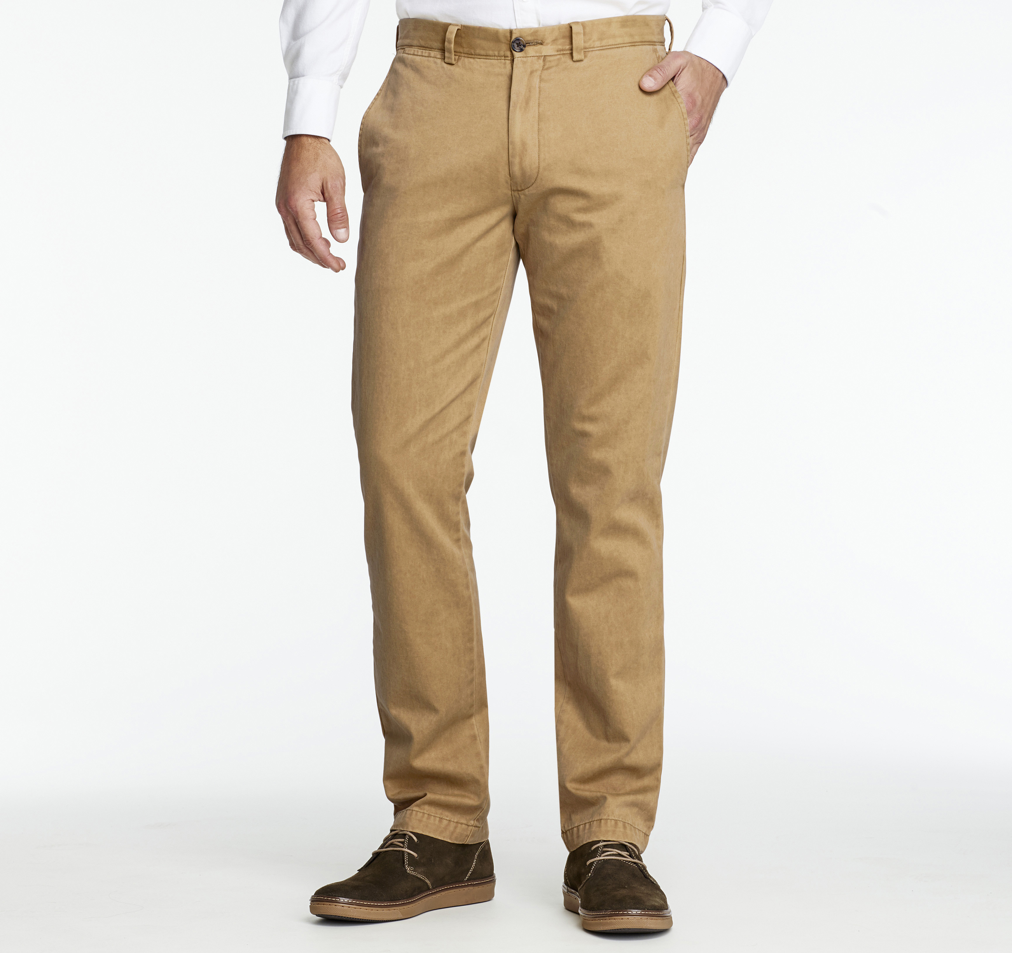 Slim Fit Garment Washed Chinos image number null