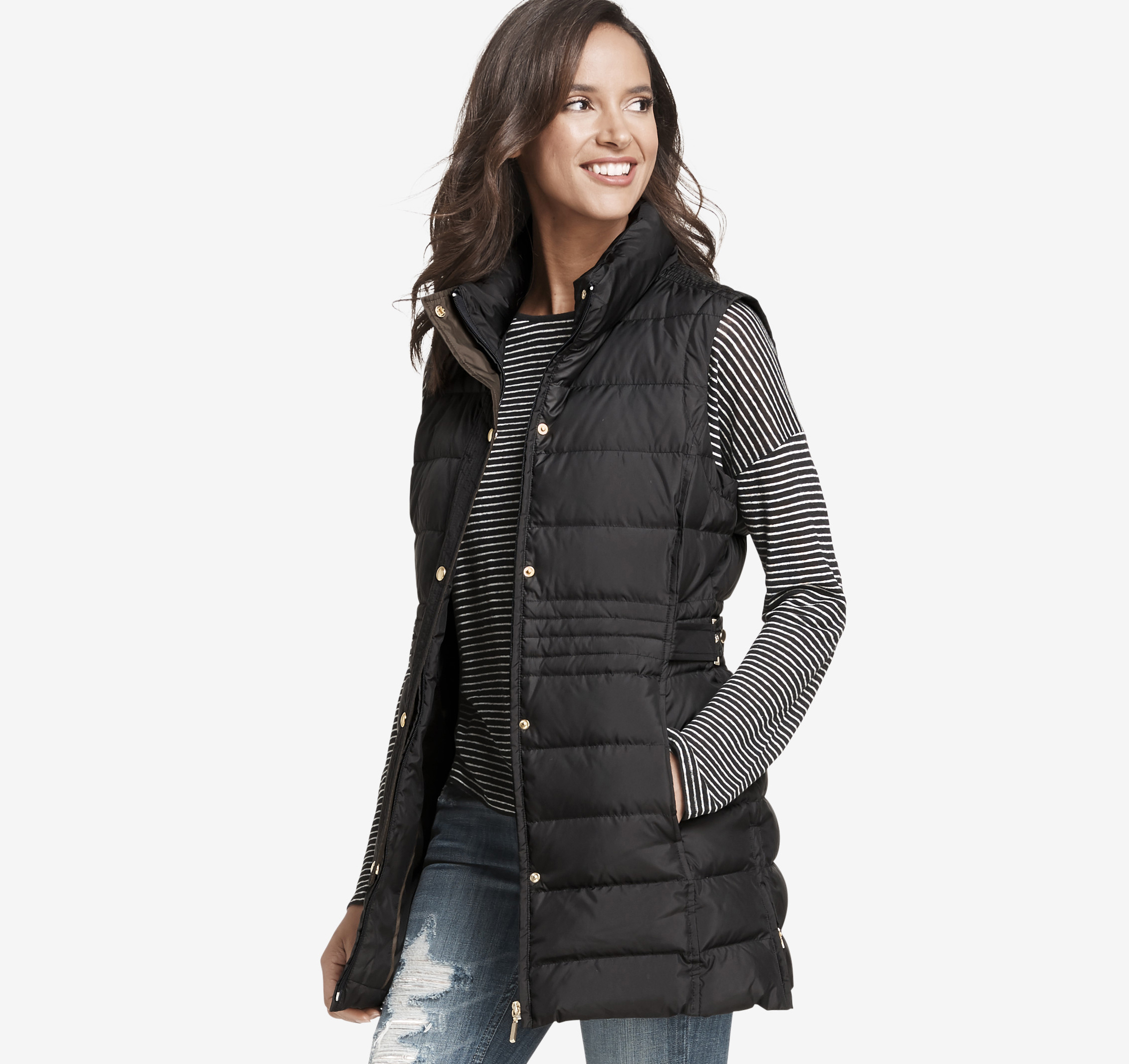 Long Quilted Vest | Johnston & Murphy