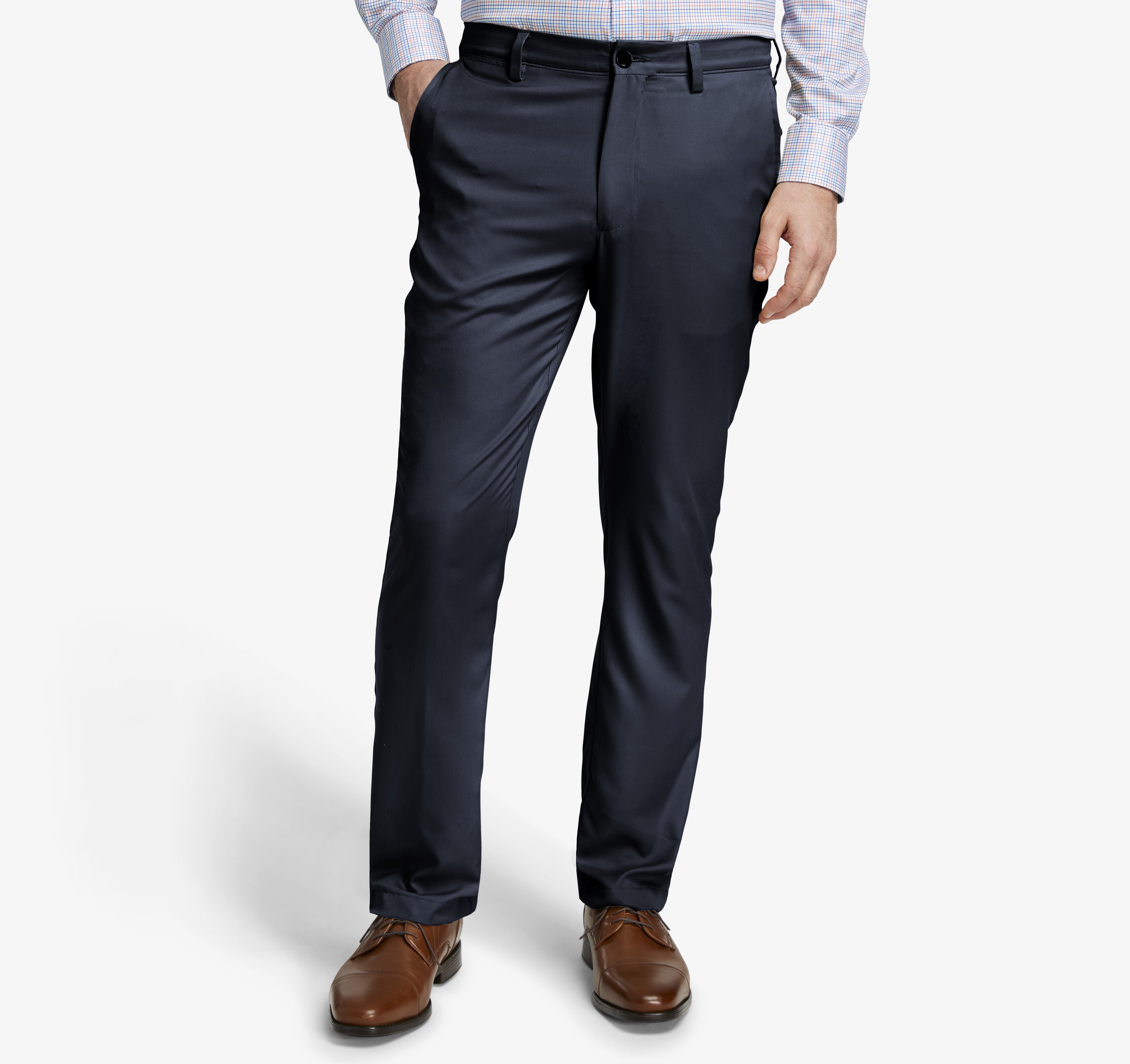 calvin klein men's x performance slim fit flat front dress pant