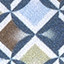 Blue/Brown Wavy Diamond