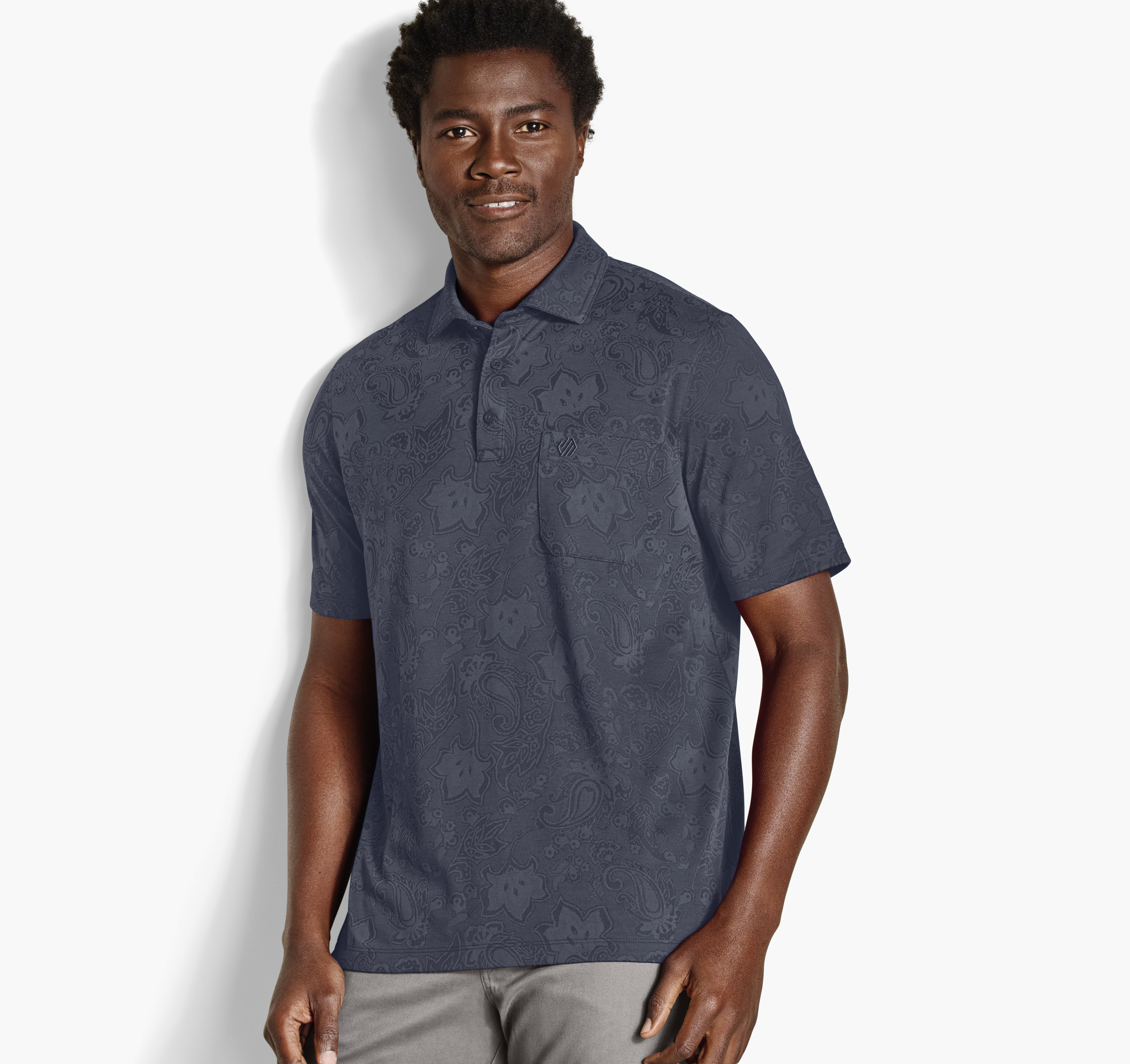Men's Evans Jacquard Polo | Johnston & Murphy