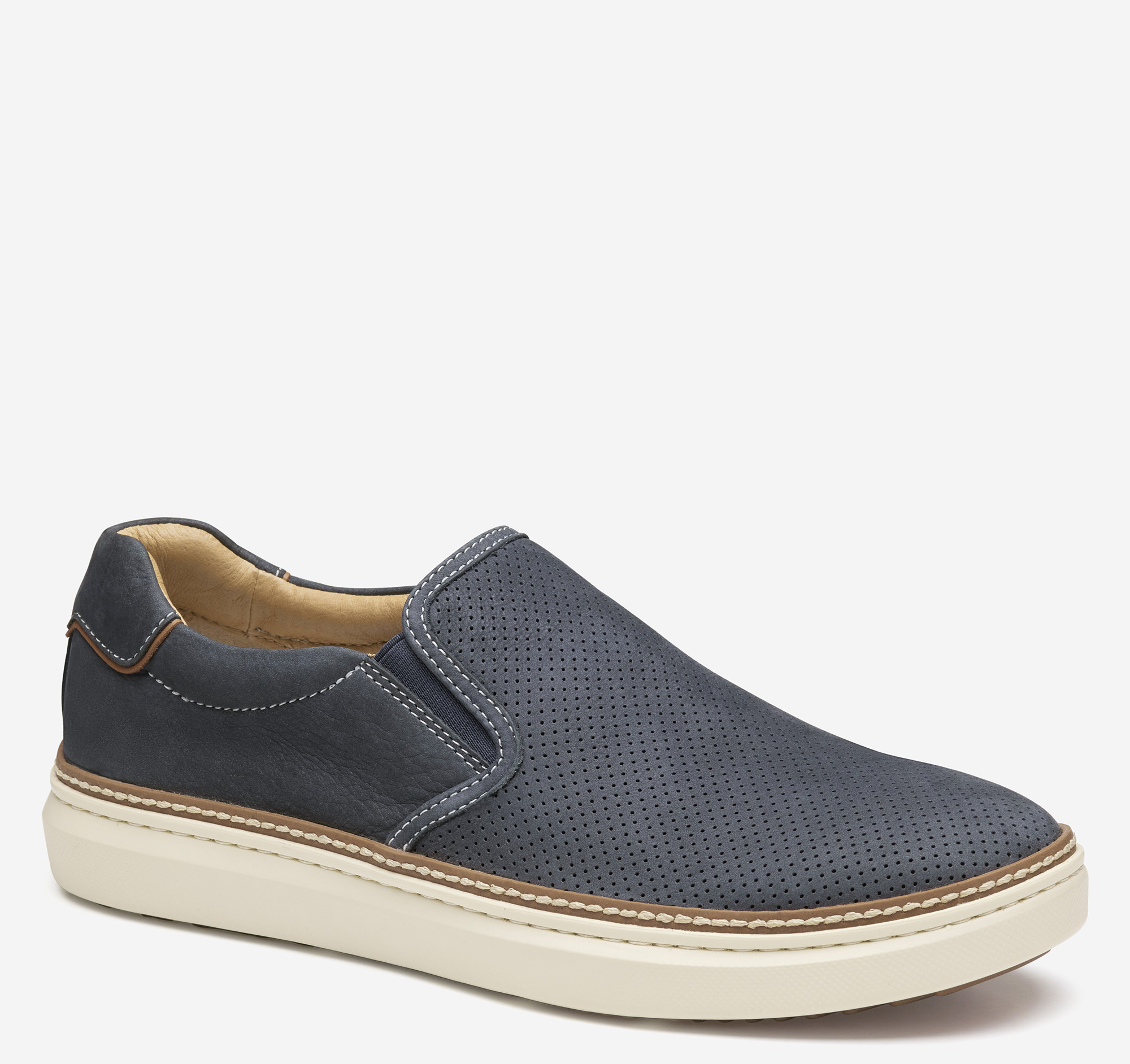 Johnston & Murphy Men's Mc Guffey 2 Perfed Slip-On - Navy Nubuck - Size 7 - M