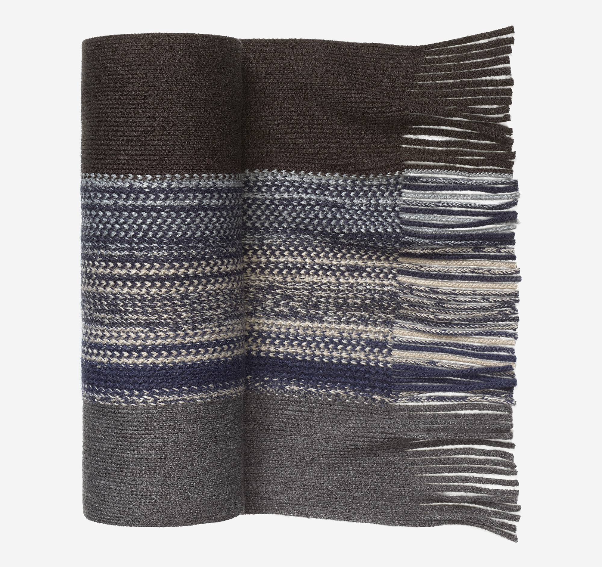 Image of Johnston & Murphy Textured Stripe Scarf