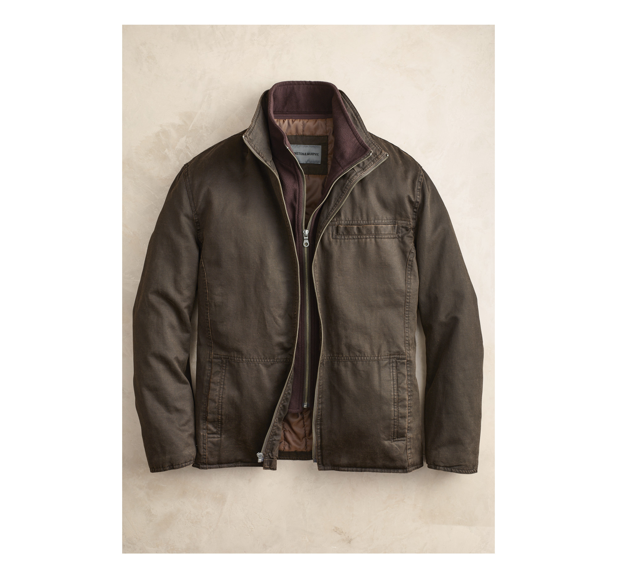 Antiqued Cotton Bomber image number null