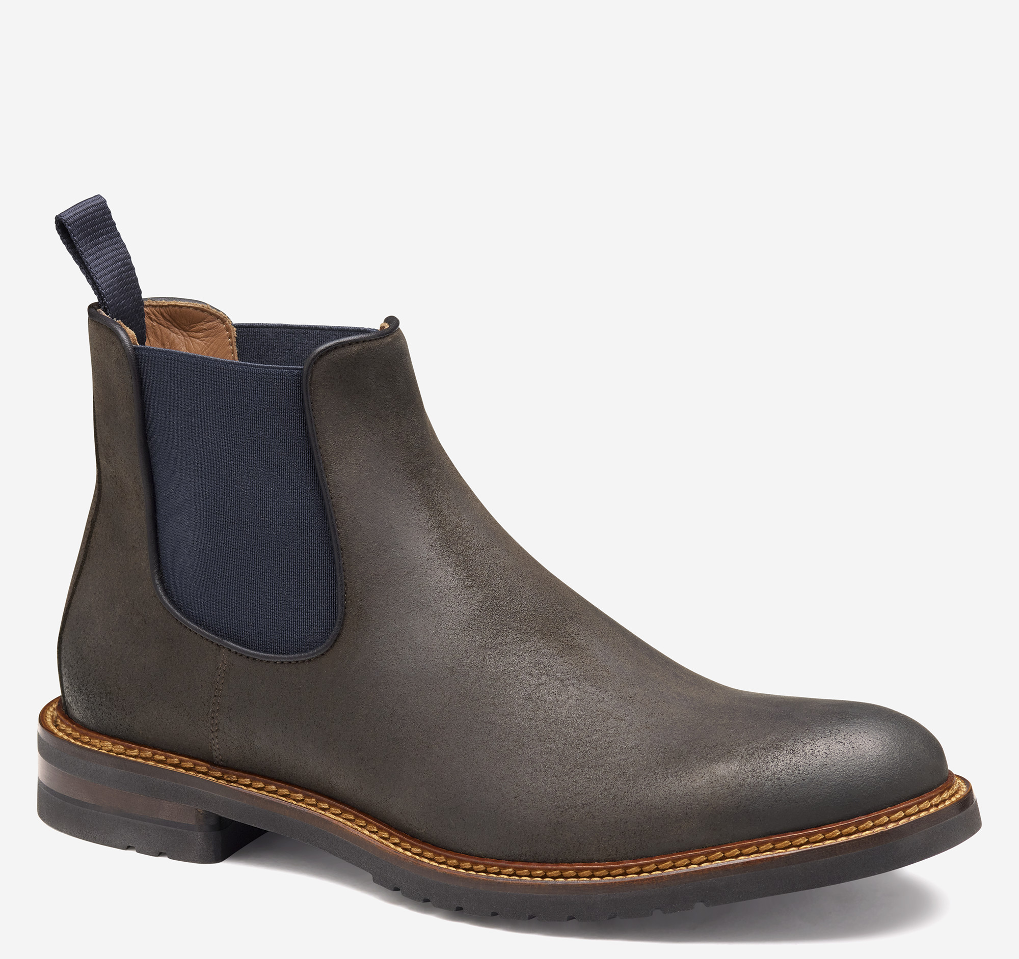 johnston murphy Hartford Chelsea Boot Dark Brown Waxed English