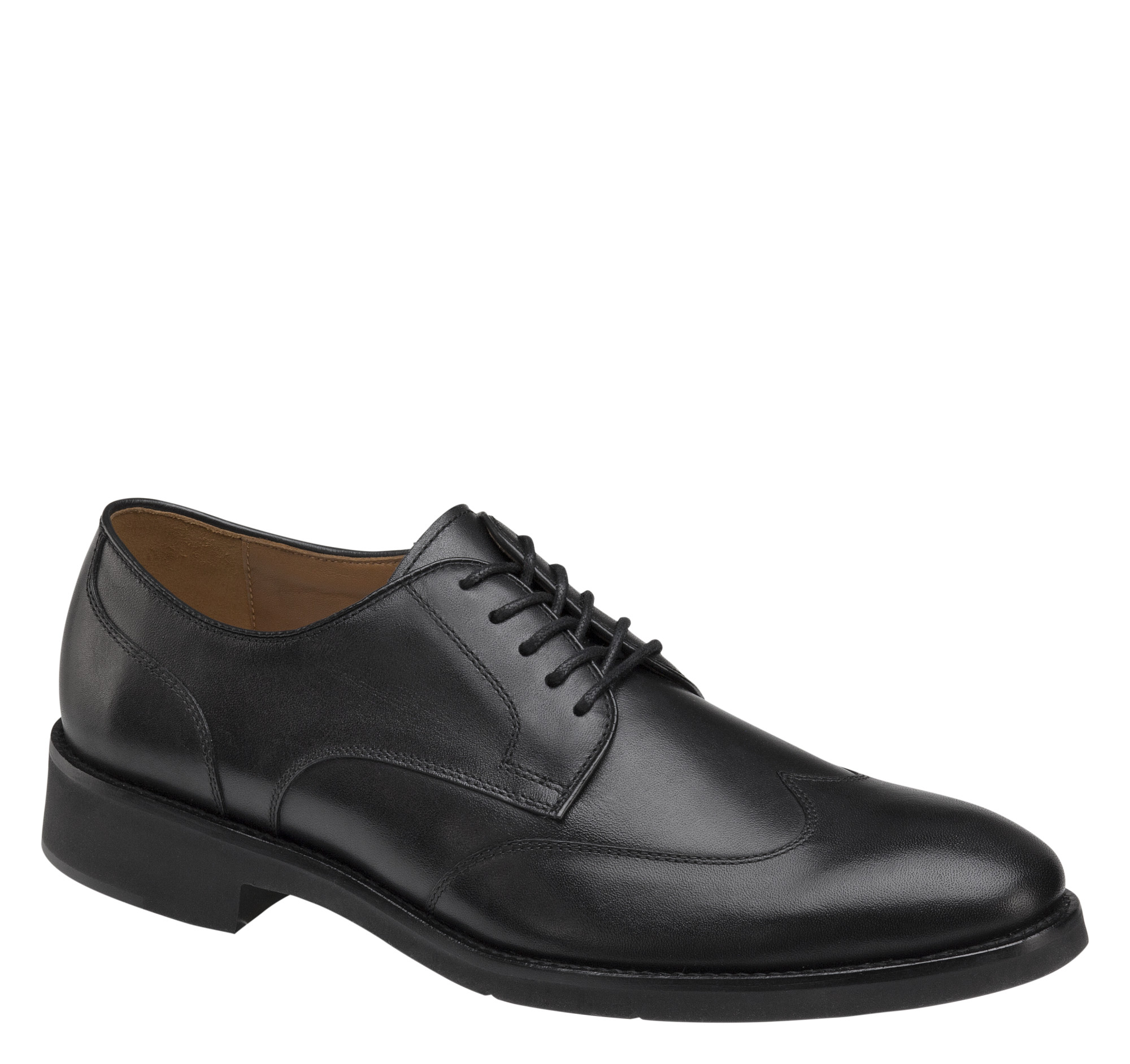Johnston & Murphy Men's Carlson Wingtip - Black Italian Calfskin
