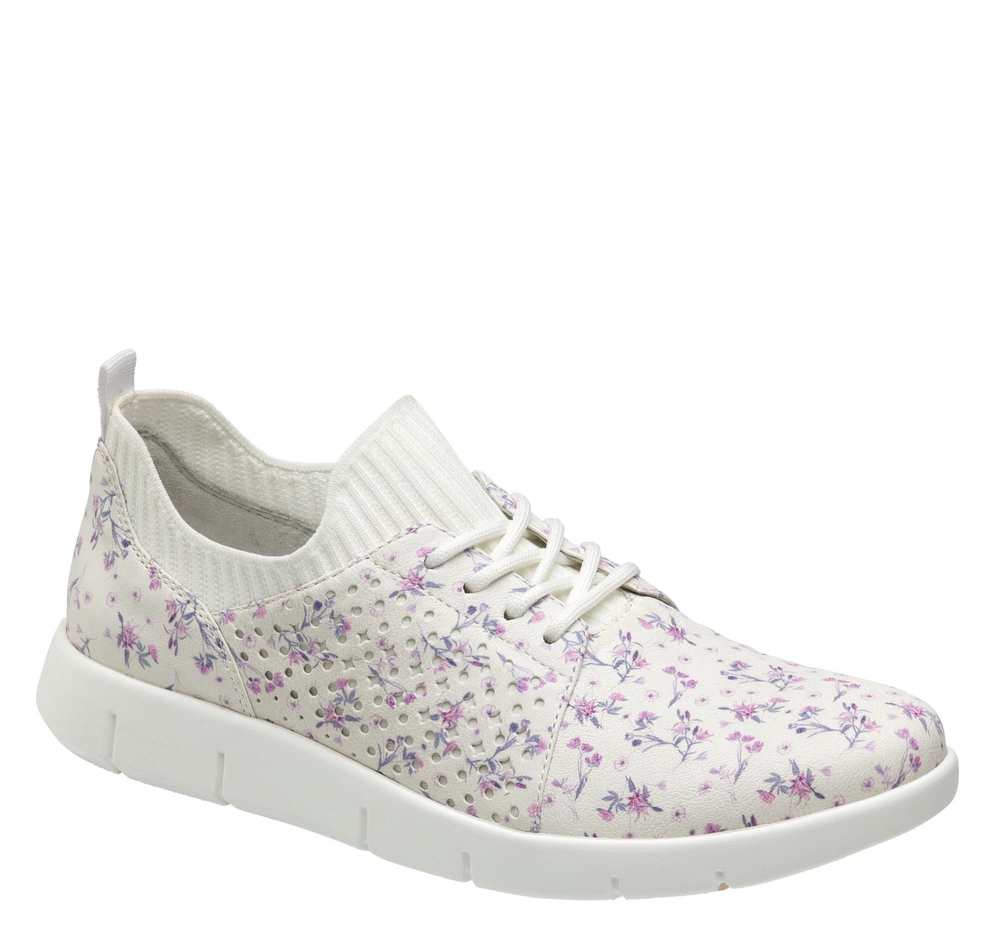 Johnston & Murphy Women's Tamara Perf - Floral Print Nappa/White Knit