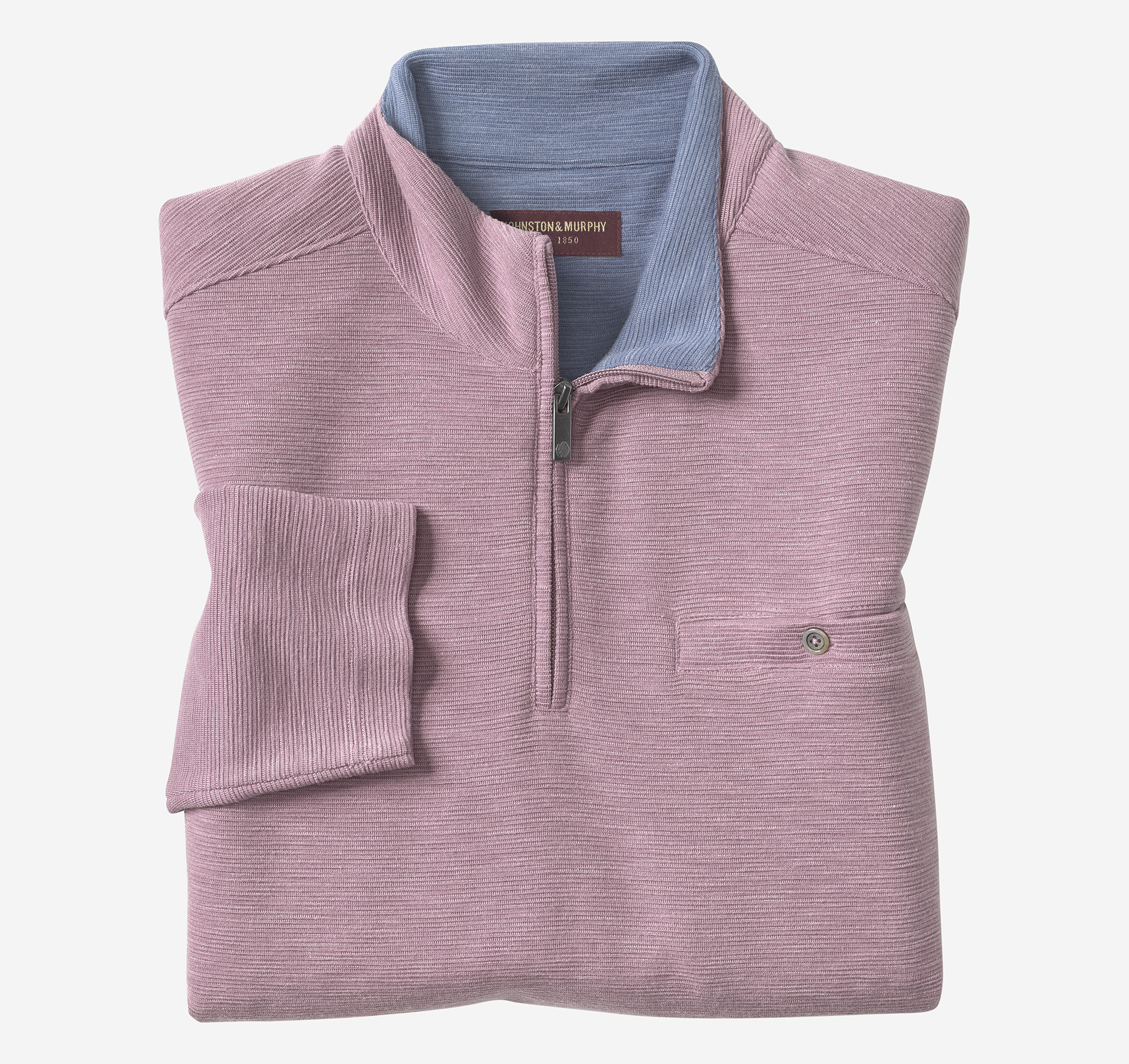 Johnston & Murphy Men's Meridian Quarter-Zip - Pink - Size 2XL - NA