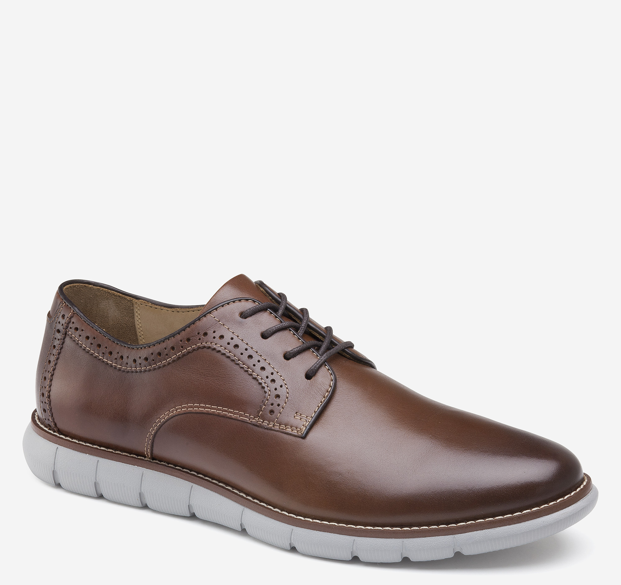 Johnston & Murphy Men's Holden Plain Toe - Mahogany Full Grain