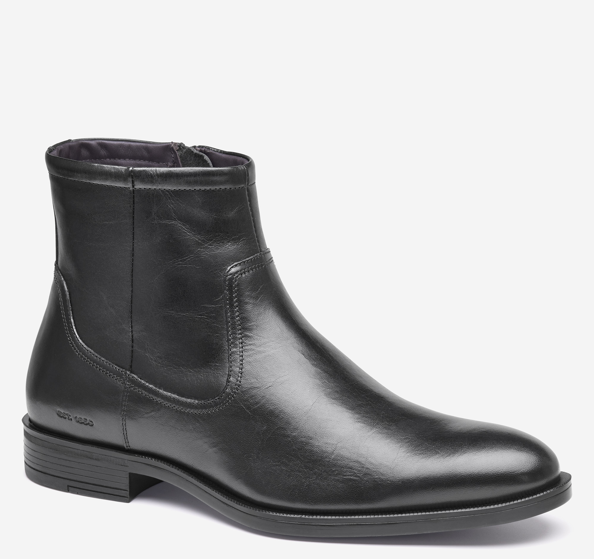 Johnston & Murphy Men's Conlin Inside-Zip Boot - Black European Full-Grain Leather - Size 11.5 - M
