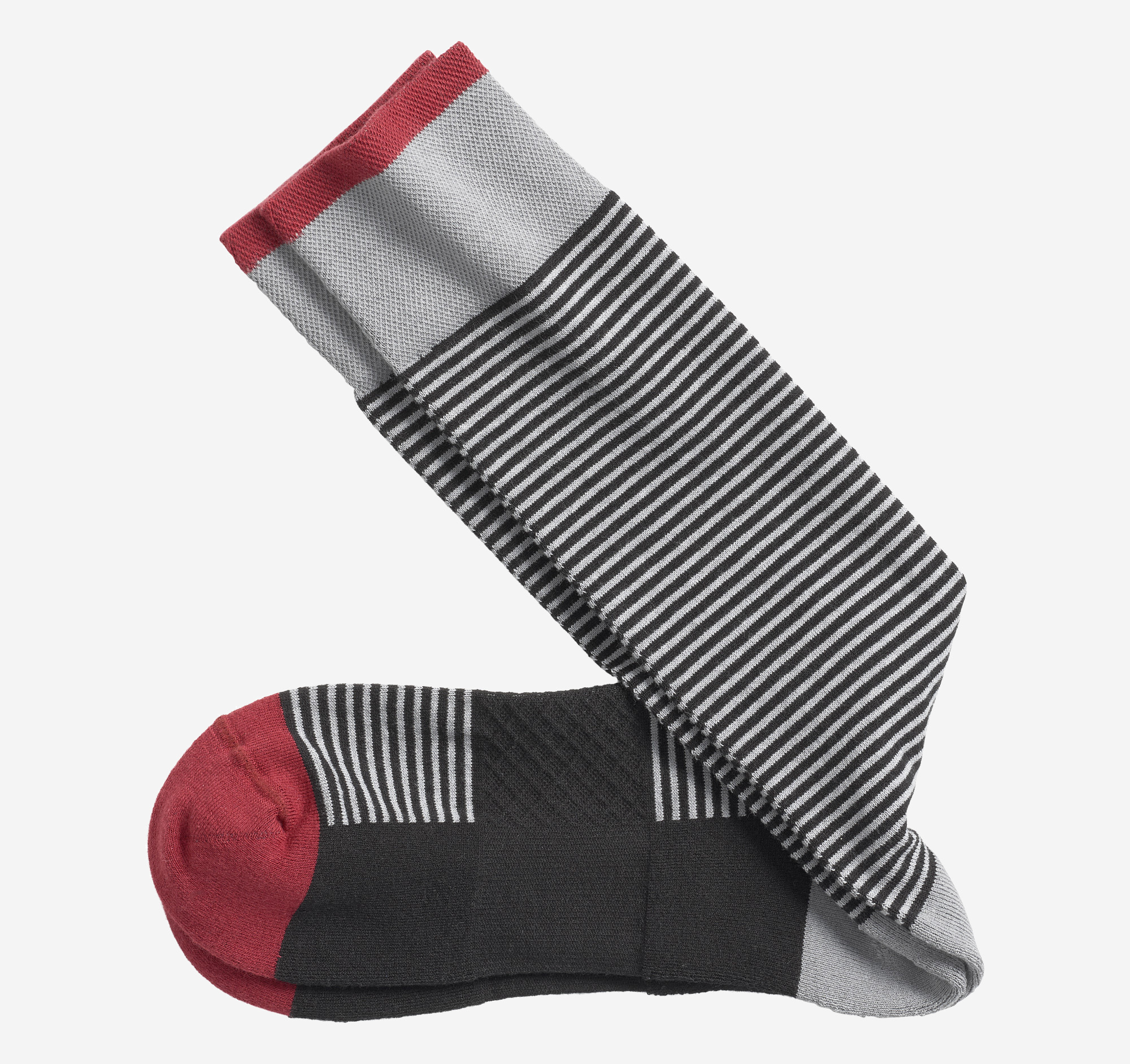 Image of Johnston & Murphy First in Comfort Mini-Stripe Socks