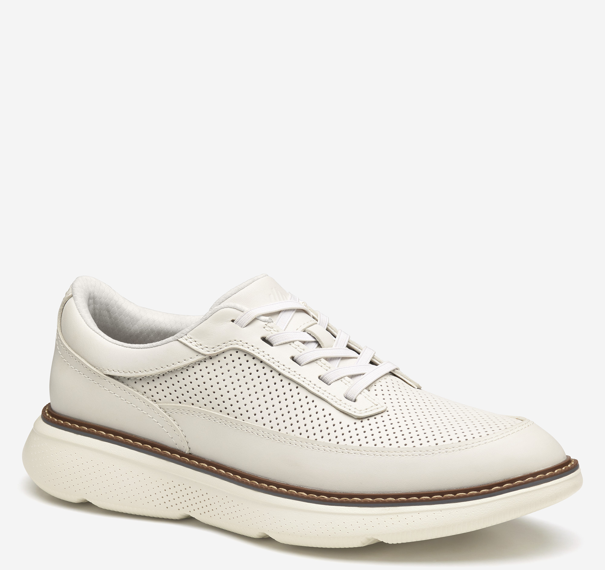 Johnston & Murphy Men's Hayden Stretch Lace U-Throat - White Full-Grain Leather - Size 11.5 - M