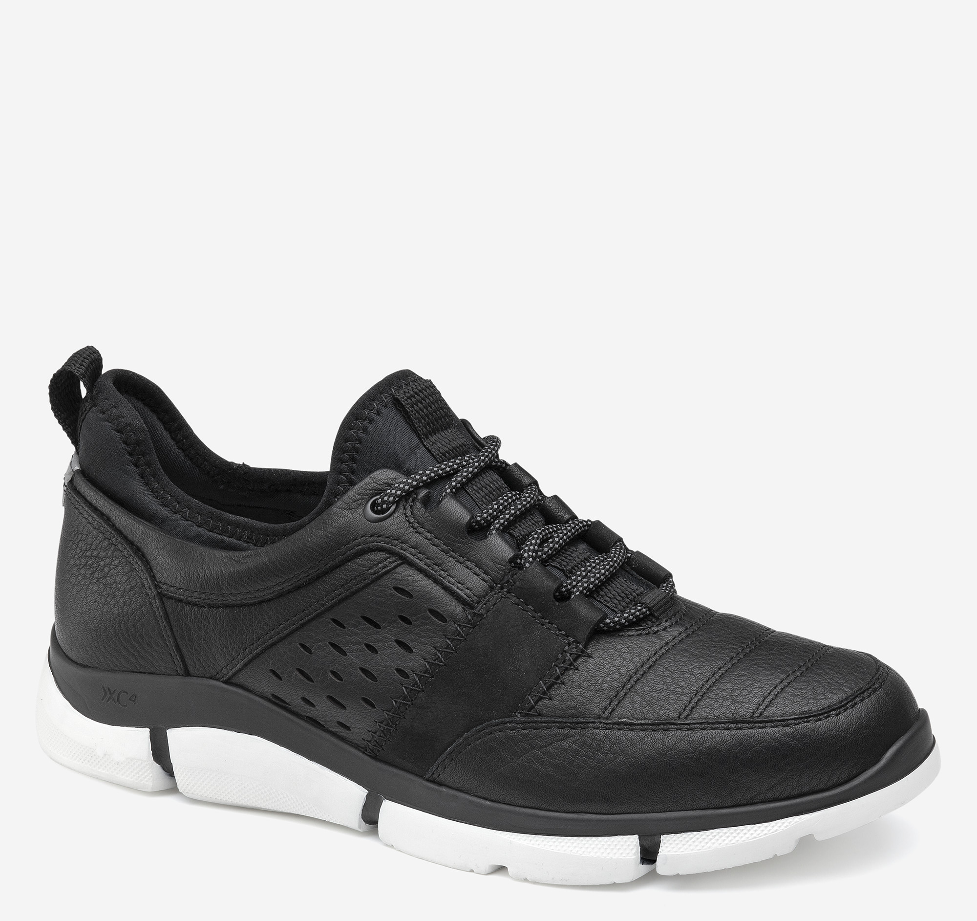 Johnston & Murphy Men's XC4 Cleary Moc Toe U-Throat Shoe - Black Full Grain