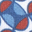 Navy/Red Slanted Oval