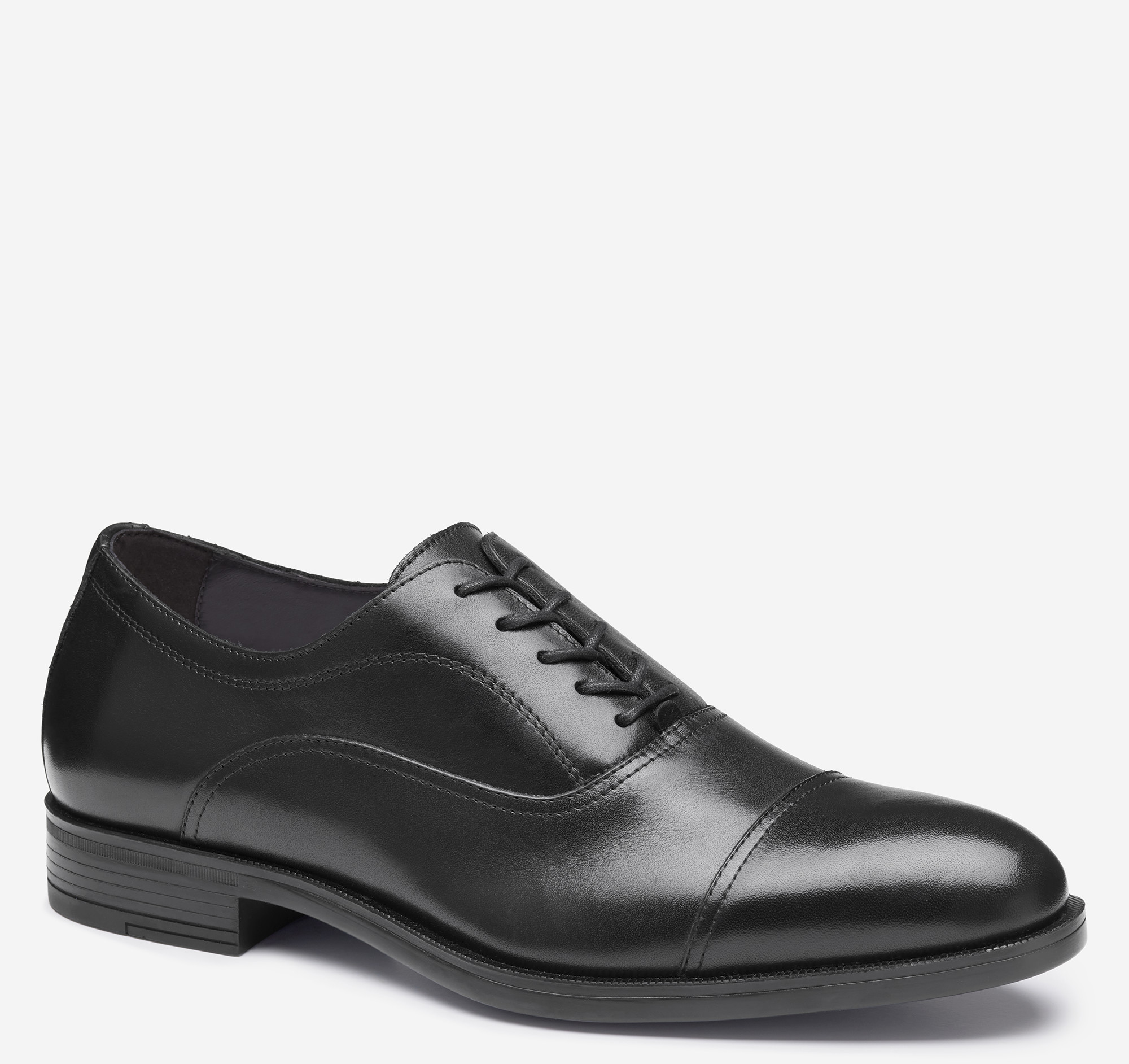 Johnston & Murphy Men's Conlin Cap Toe - Black Full-Grain Leather - Size 11 - M
