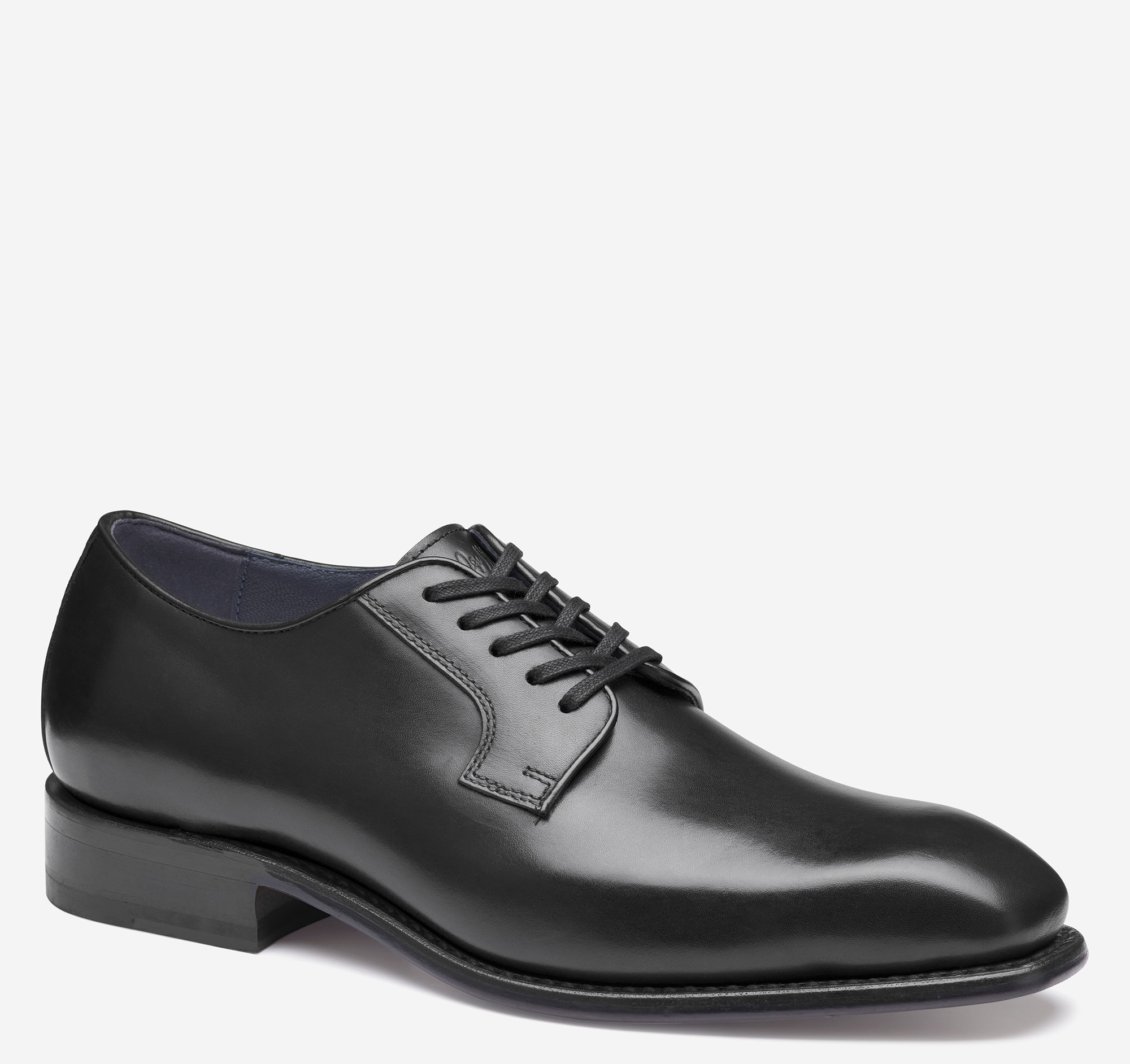 Johnston & Murphy Men's Ashton Plain Toe - Black Full-Grain Leather - Size 12 - M