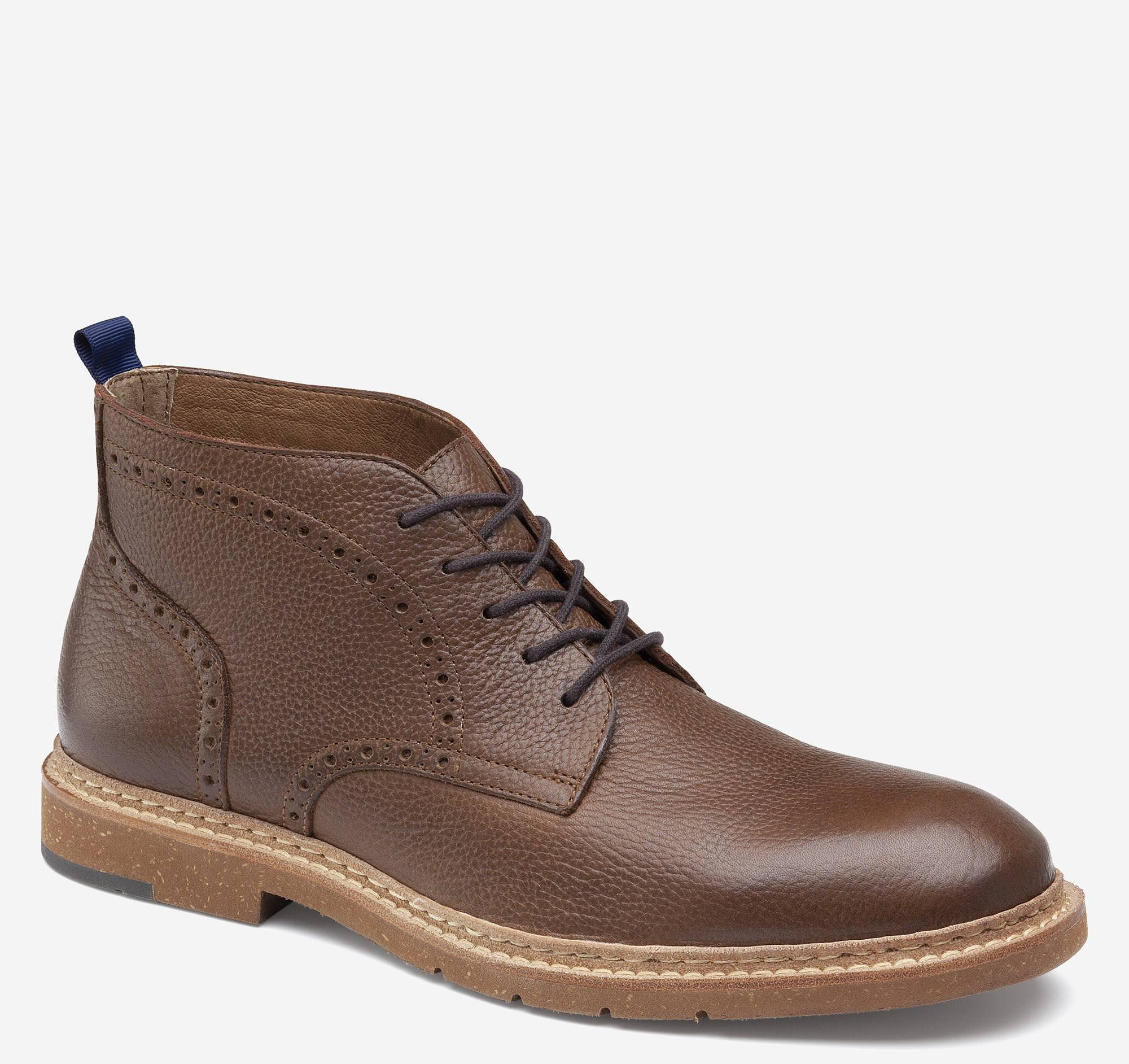 Johnston & Murphy Men's Pearce Chukka Shoe - Tan Tumbled Full Grain