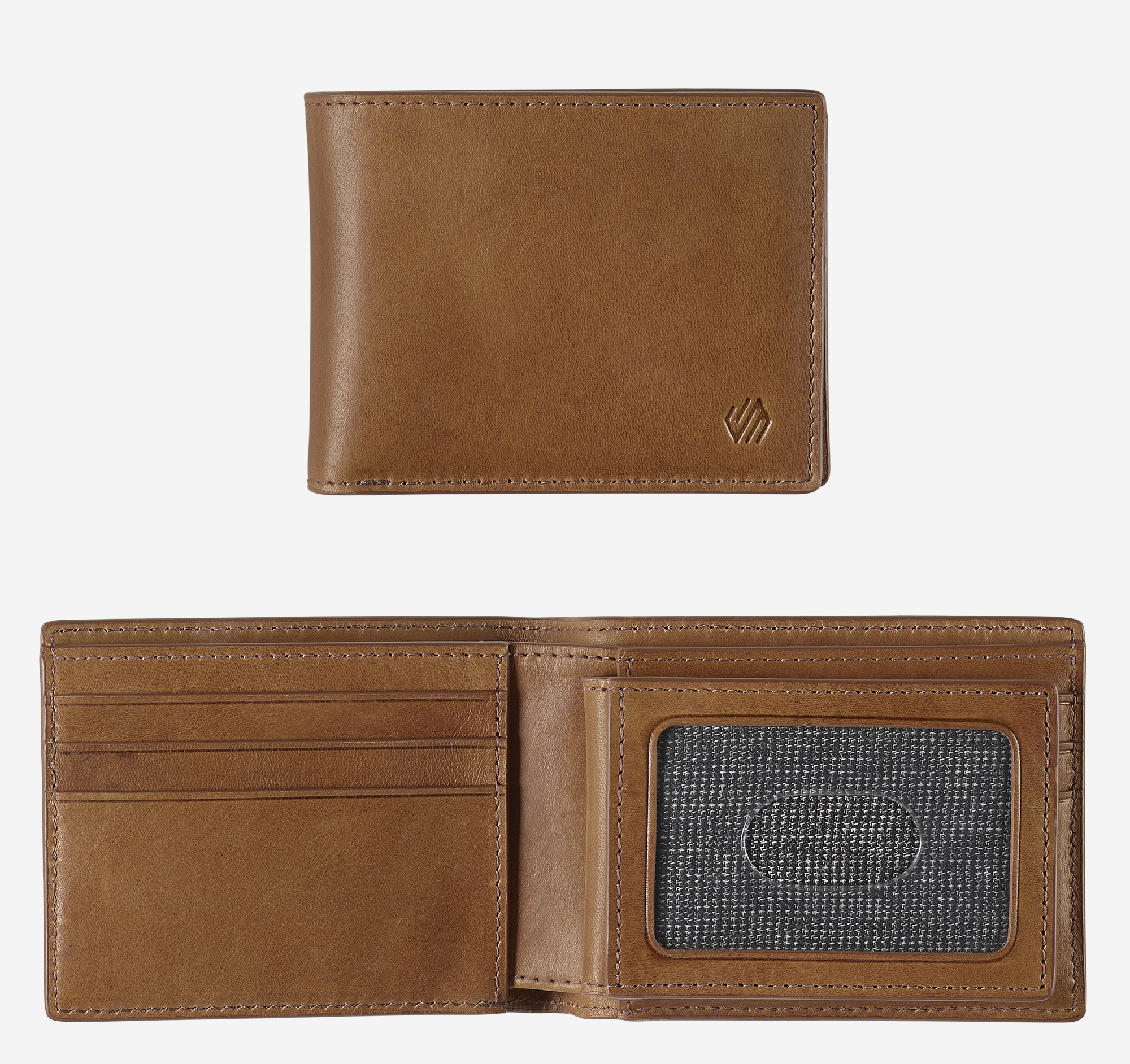 Johnston & Murphy Men's Rhodes 2-in-1 Billfold Wallet - Tan Full Grain - Size EACH