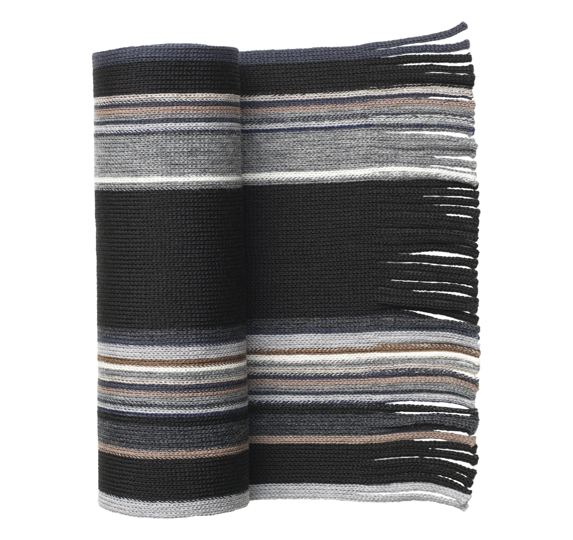 Johnston & Murphy Striped Wool Knit Scarves