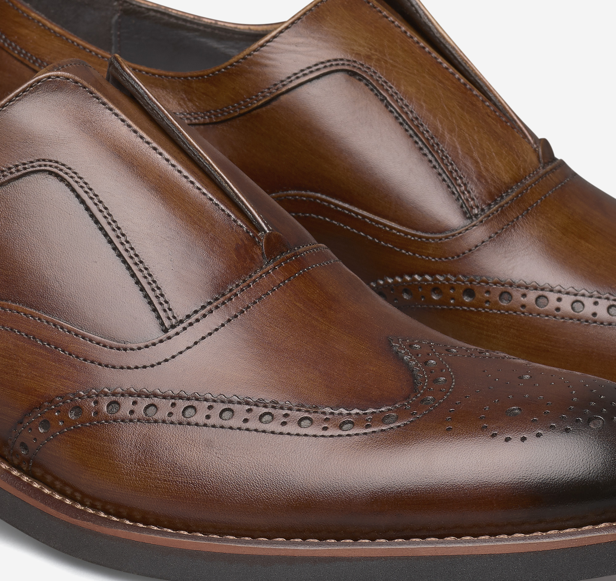 Wingtip slip on dress shoes discount