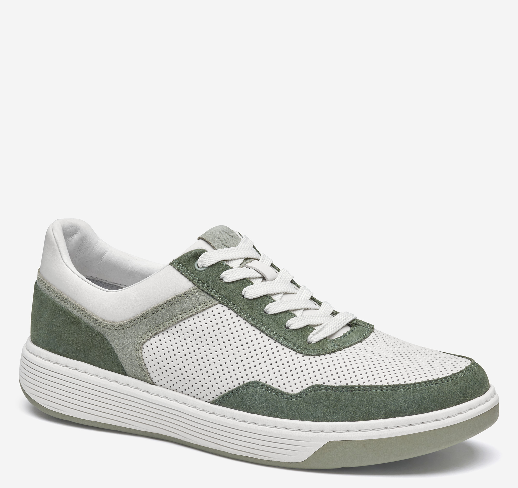 Johnston & Murphy Men's Dawson Moc Toe U-Throat - Sage Multi Suede/Full-Grain Leather - Size 9 - M