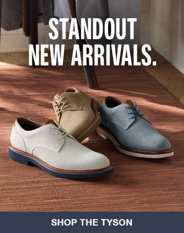 Flatlay of the Johnston & Murphy lace-up shoes 