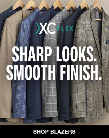 Johnston & Murphy mens blazers hanging up.