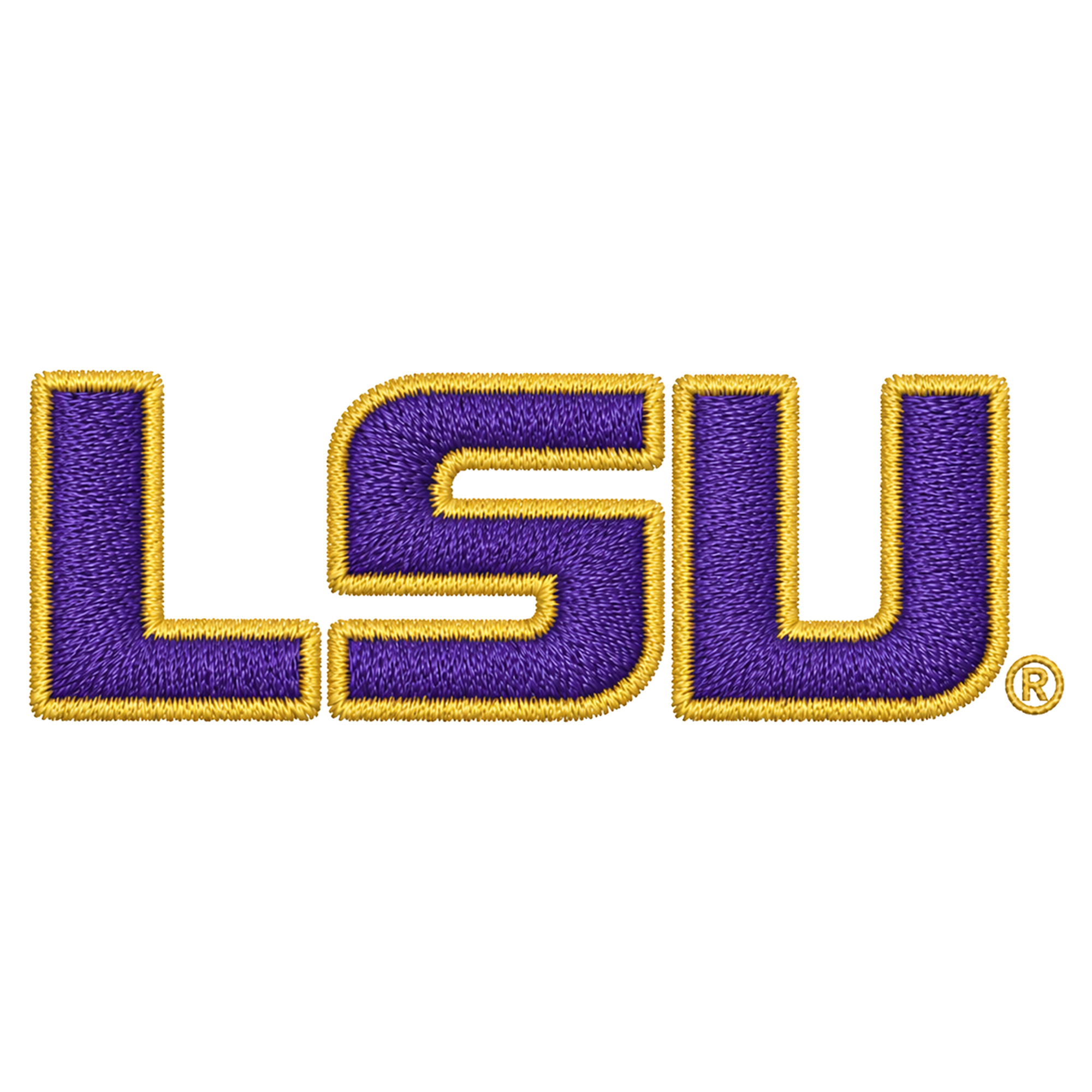 embroidered LSU logo embroidered LSU logo