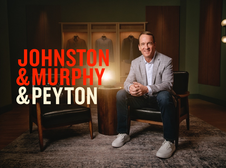 Peyton Manning Johnston & Murphy brand ambassador campaign image