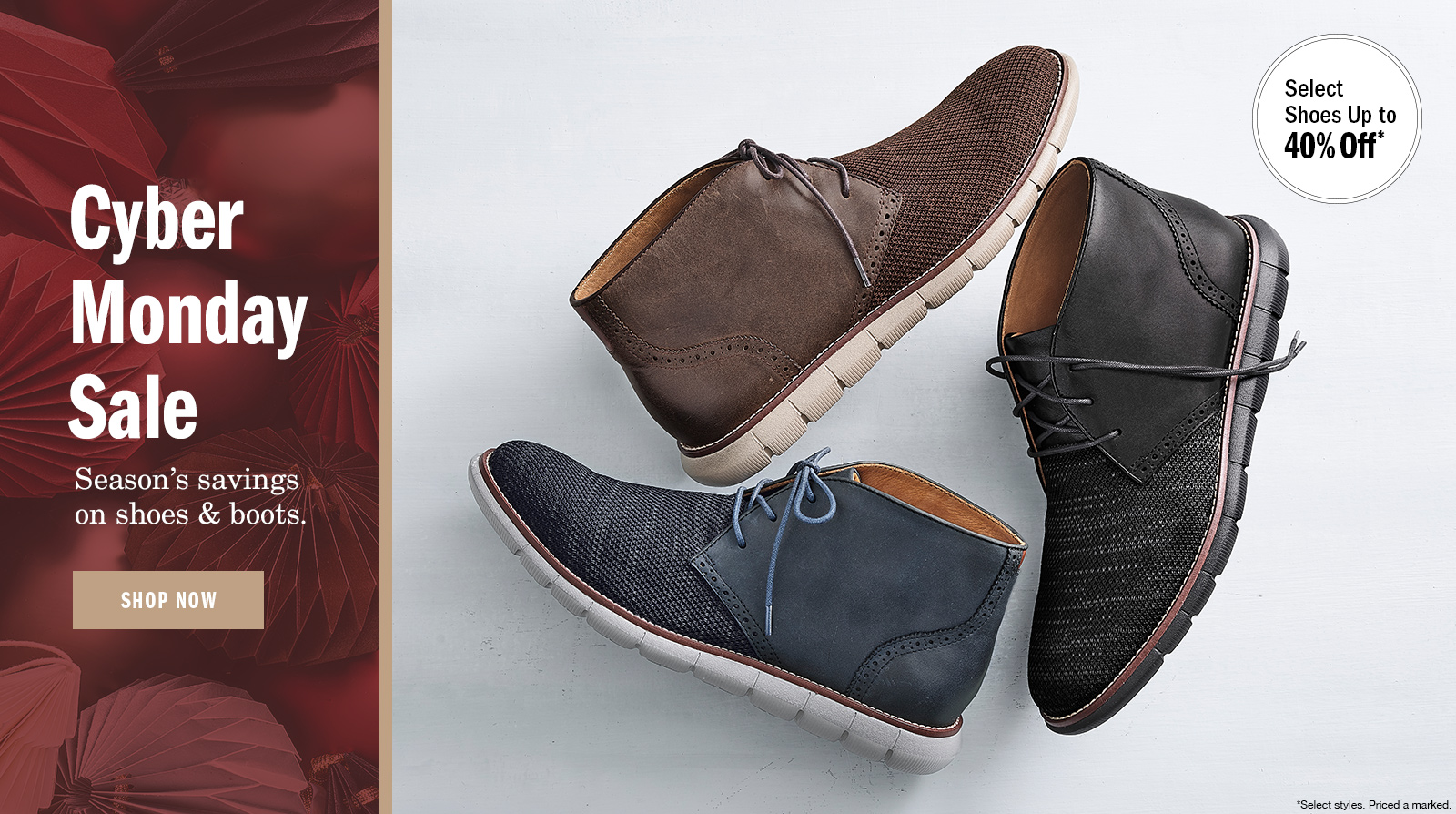 johnston murphy boots clearance