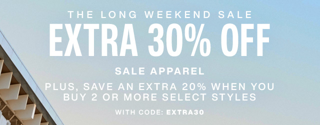Extra 30% off All Sale Apparel Banner