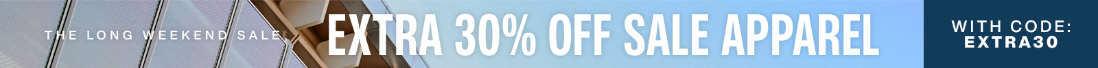 Extra 30% off All Sale Apparel Banner