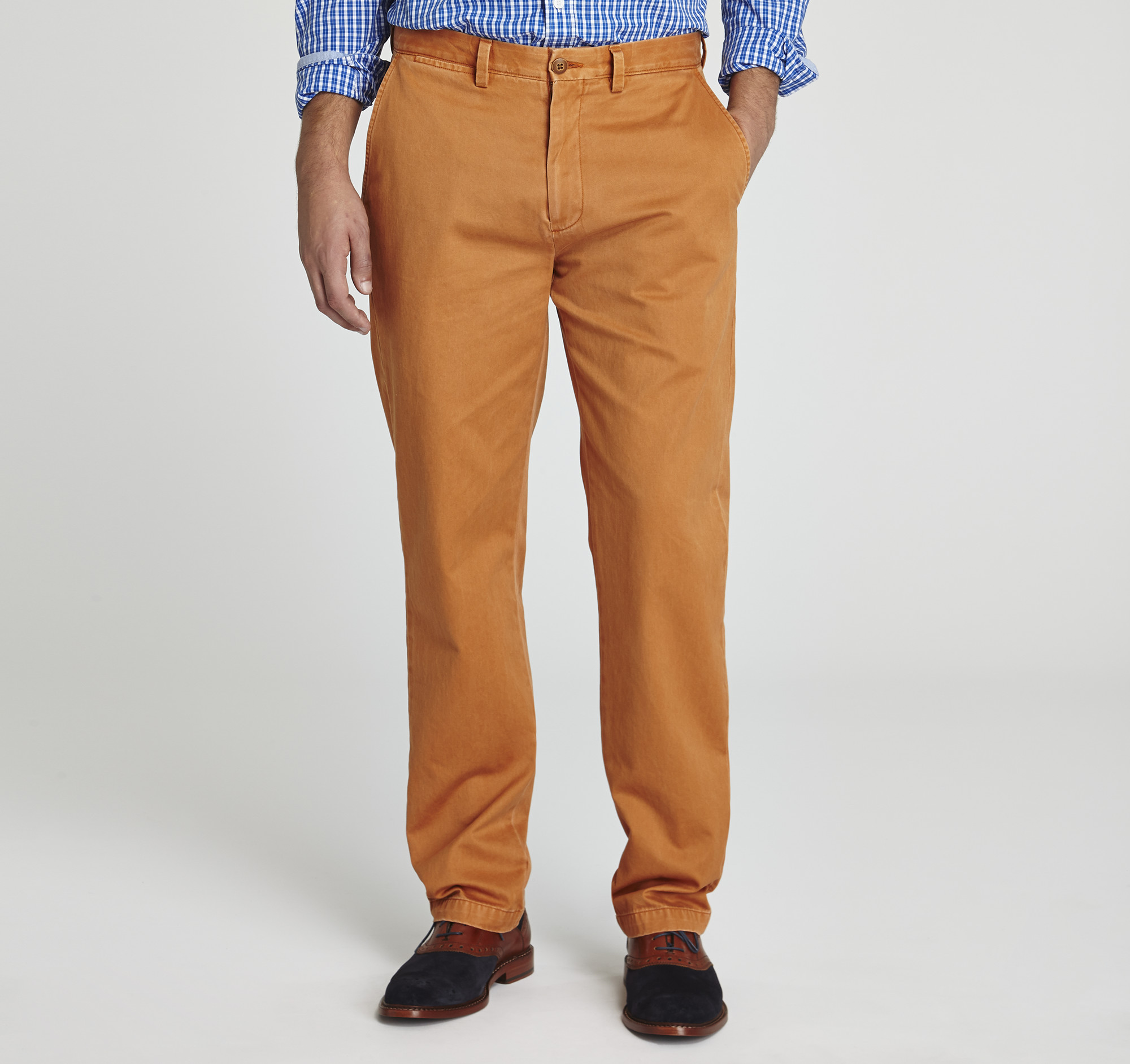 Regular Fit GarmentWashed Chinos Johnston & Murphy